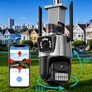 Kép 11/12 - Dupla kültéri beltéri WIFI kamera  forgatható okos érzékelő IP riasztó