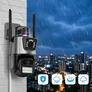 Kép 9/12 - Dupla kültéri beltéri WIFI kamera  forgatható okos érzékelő IP riasztó