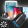Kép 4/6 - 4 USB kimenetes fali adapter Quick Charge 3.0 AC Töltő 3 IN1 Kábel 4x USB, 48W