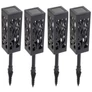 Kép 5/9 - 4 db-os napelemes LED lámpa szett, fénynyommal, modern dizájn, IP44, 39 x 6 x 6 cm