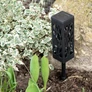 Kép 9/9 - 4 db-os napelemes LED lámpa szett, fénynyommal, modern dizájn, IP44, 39 x 6 x 6 cm