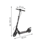 Kép 3/4 - Összecsukható nagykerekes tárcsafékes roller, 100 kg teherbírással 