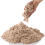 Kép 4/8 - Kinetikus homok felfújható homokozóval, formákkal, 2 kg - barna homokkal
