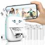 Kép 1/7 - Izoxis mini bluetooth hőpapiros nyomtató, 11 db hőpapír tekerccsel