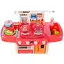 Kép 4/8 - Játék gyerekkonyha mosogatóval, főzőlapokkal, igazi gőzzel, fénnyel és hangokkal, működő csappal, 70 cm