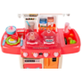 Kép 4/8 - Játék gyerekkonyha mosogatóval, főzőlapokkal, igazi gőzzel, fénnyel és hangokkal, működő csappal, 70 cm