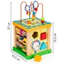 Kép 7/7 - Fa oktatókocka - ECOTOYS válogató játék kisgyerekeknek