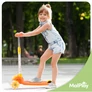Kép 4/10 - Világító LED-es 3 kerekes Álló-ülő roller, gyerekeknek, narancssárga cicás