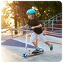 Kép 4/10 - Világító LED kerekes összecsukható roller, gyerekeknek, 50 kg teherbírással, kék