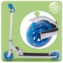 Kép 6/10 - Világító LED kerekes összecsukható roller, gyerekeknek, 50 kg teherbírással, kék