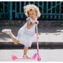 Kép 2/11 - Világító LED-es 3 kerekes Roller, gyerekeknek, 77 cm, rózsaszín