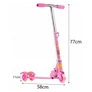 Kép 3/11 - Világító LED-es 3 kerekes Roller, gyerekeknek, 77 cm, rózsaszín