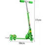 Kép 3/11 - Világító LED-es 3 kerekes Roller, gyerekeknek, 77 cm, zöld