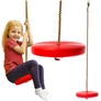 Kép 1/8 - Gyerek műanyag korong hinta 175 cm-es kötéllel, 28 cm, piros