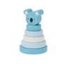 Kép 2/3 - Koala 6 részes gyűrűs Fa építő Játék, 18 hónapos kortól, kék Koala, 13 cm 
