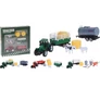 Kép 2/5 - KidsToys játék traktor pótkocsival, szalmabálával és szerszámokkal, 7 cm ABS