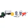 Kép 4/5 - KidsToys játék traktor pótkocsival, szalmabálával és szerszámokkal, 7 cm ABS