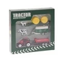 Kép 5/5 - KidsToys játék traktor pótkocsival, szalmabálával és szerszámokkal, 7 cm ABS