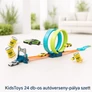Kép 1/4 - KidsToys 24 darabos autóverseny-pálya játékszett, 108 x 33 cm,  2 autóval