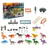Kép 3/4 - KidsToys Elemes Dino versenypálya játék gyerekeknek, 49 részes