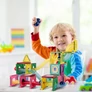 Kép 6/11 - 78 db-os Nagy méretű 3D mágneses színes panelek építőkészlet, csúszdával