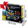 Kép 9/10 - 110 db-os Nagy méretű 3D mágneses színes panelek építőkészlet, csúszdával, golyókkal