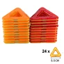 Kép 8/10 - 38 db-os Mágneses 3D építőelemek Oktatástudományi készlet + Doboz