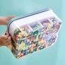 Kép 4/5 - 3 szintes építőkocka rendszerező doboz rekeszekkel, fogantyúval