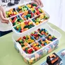 Kép 2/6 - 5 szintes építőkocka rendszerező doboz rekeszekkel, fogantyúval