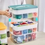 Kép 6/6 - 5 szintes építőkocka rendszerező doboz rekeszekkel, fogantyúval