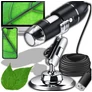Kép 1/8 - Digitális oktató mikroszkóp gyerekeknek USB Zoom 1600X 2MP 8 LED