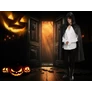Kép 4/9 - Csuklyás köpeny, jelmez halloweenre fekete, 26117_L