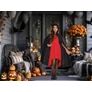 Kép 3/5 - Csuklyás köpeny, jelmez halloweenre fekete, 26117_M