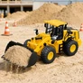 Kép 8/9 - Nagyméretű XL RC buldózer, Kotrógép távirányítású építőgép,  34 × 13 × 14 cm