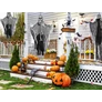 Kép 2/7 - Halloween felakasztható dekoráció, szellem csontváz, halálkoponya, 80 cm