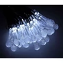 Kép 2/6 - IceGlow 6,5 m-es napelemes jégcsap lámpák kertbe, hideg fehér, 30 LED-es