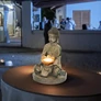 Kép 1/7 - Grundig napelemes Buddha szobor LED lámpa, 27 cm