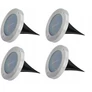 Kép 1/6 - 4 db-os LED-es Disk Lights napelemes leszúrható kültéri lámpa