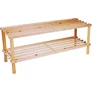 Kép 6/6 - Alpina 2 szintes natúr fa cipőtároló polc, 74 x 26 x 29,5cm