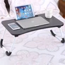 Kép 3/3 - Összecsukható laptoptartó asztal, 59,5 x 39,5 cm, szürke-fekete, RT