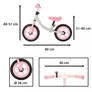 Kép 3/3 - Trike Fix Balance futóbicikli, 80-108 cm-eseknek, 35 kg-ig, fehér-rózsaszín