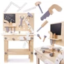 Kép 1/6 - Fából készült műhely szerszámokkal egy asztalon DIY készlet