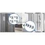 Kép 2/8 - 8 db zuhanykabin görgő (4 db szimpla + 4 db dupla kerék), 4-6 mm vastagságú üveghez, IT