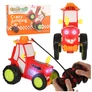 RC távirányítós ugráló + világító traktor, piros