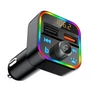 Kép 1/4 - FM bluetooth transmitter és kihangosító, MP3, microSD, 2 db USB bemenettel