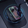 Kép 3/5 - iOS és Android kompatibilis FM transmitter és kihangosító, MP3, SD, töltőfunkcióval, 2x USB, USB-c 3.1A 12/ 24V
