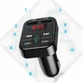 Kép 7/8 - FM BT transmitter és kihangosító, MP3, SD, 2 db USB bemenettel, iOS/Android, RT