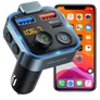 Kép 1/6 - FM transzmitter, iOS és Android bluetooth 5.0 kompatibilis, RGB világítás, autós töltő, 2x usb, RT