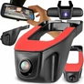 Kép 1/10 - Visszapillantóra rögzíthető Full HD autós kamera, 170 fokban, parkolásfigyelő funkció,RT