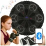 Kép 1/7 - LED bokszfal, 6 ütőponttal, 2 kesztyűvel + zenés bluetooth funkcióval – 35,5 cm, fekete-szürke